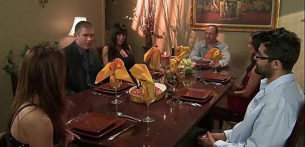  Brazzers - Real Wife Stories - Winner Winner Sex during Dinner scene starring Lisa Ann and Mick Blue